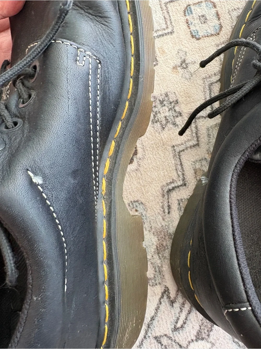 Dr. Martens Men's Shoe Size 12 US 4-Eyelet Oxford Black Leather Model GC041